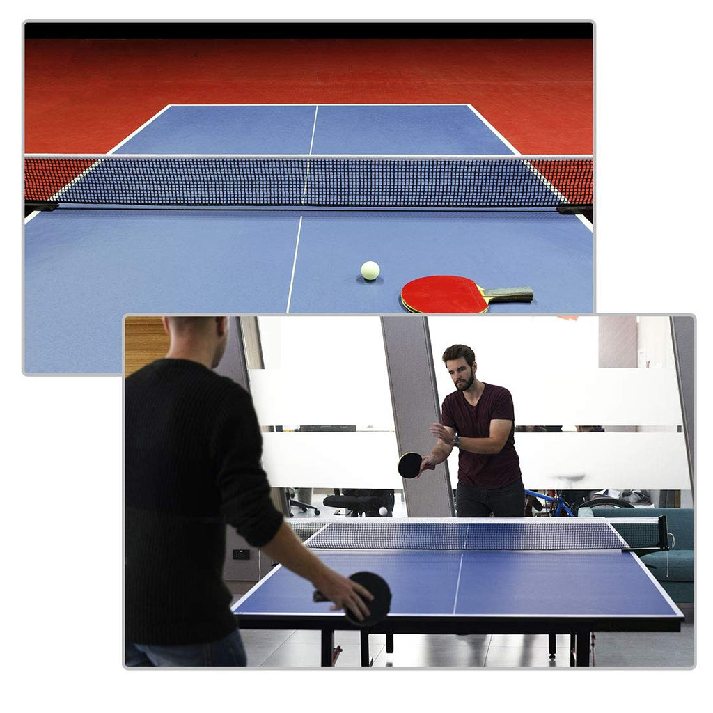 Uxcell Nylon Foldable Pingpong Sport Meshy Table Tennis Replacement Net White Black