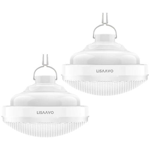 2PCS Tent Light Rechargeable 2400mAh LED Camping Light,IPX5 Waterproof for Camping,Outdoor,Power Outage