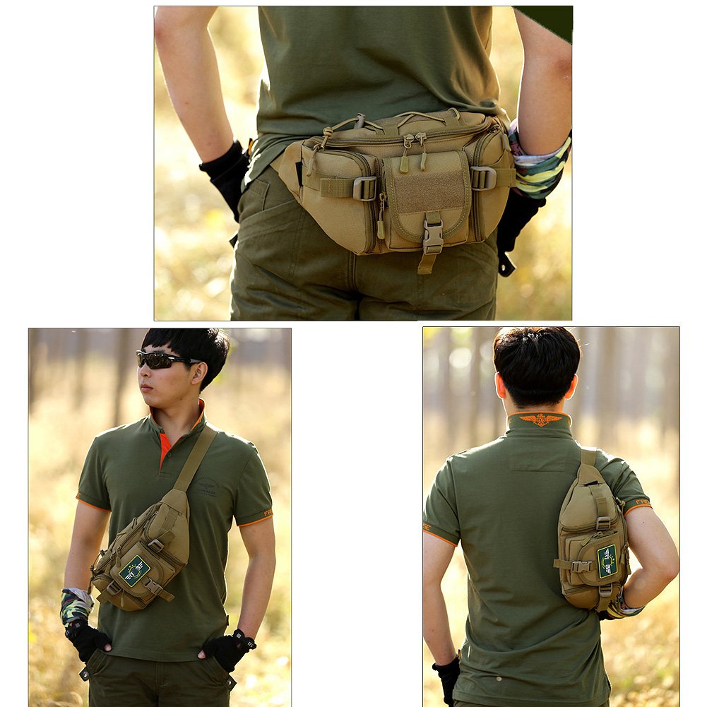 Creator Tactical Waist Pack Military Fanny Pack Outdoor Army Waist Bag Large Waist Pack For Daily Life Cycling Camping Hiking Hu