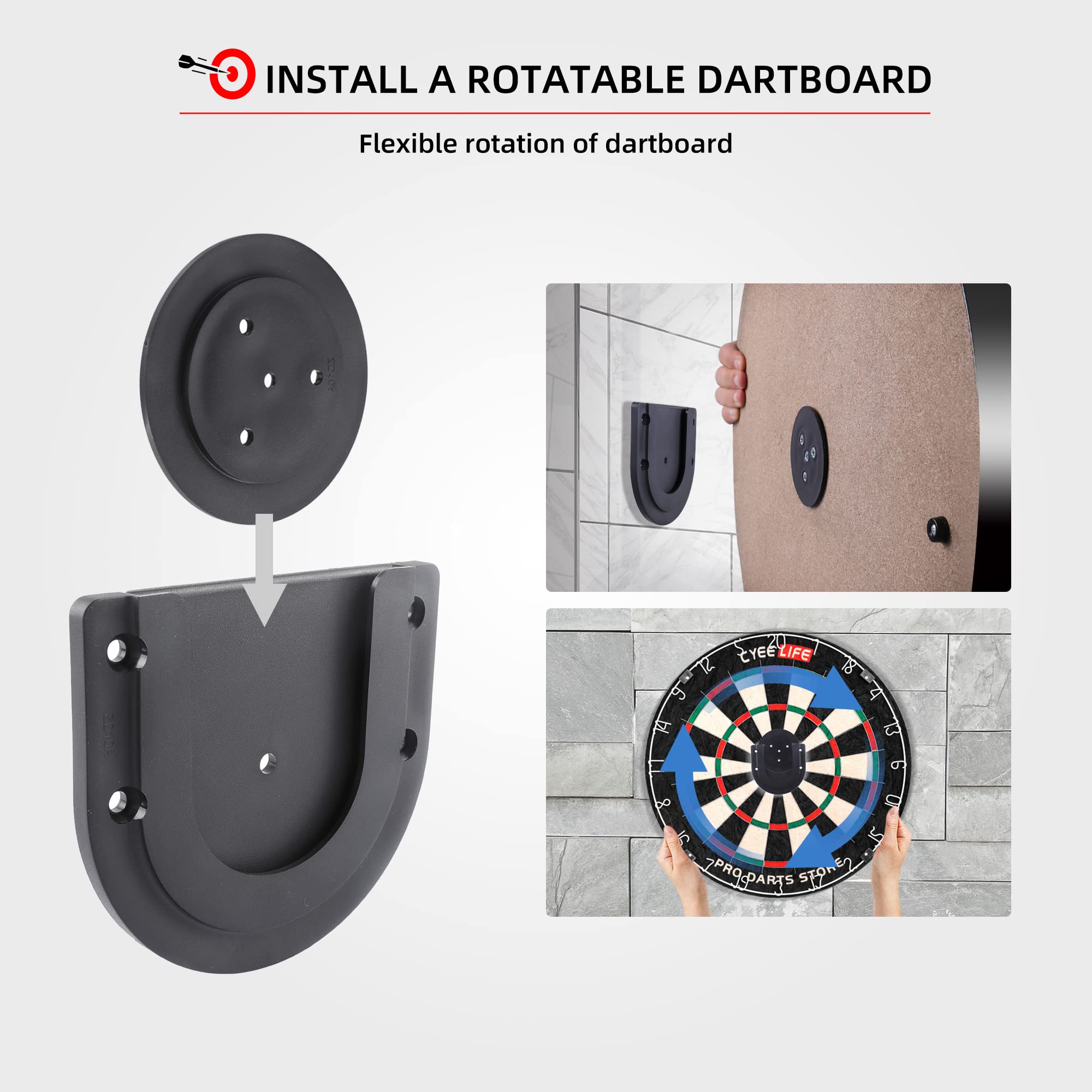 Cyeelife Dartboard Bracket Hanging Dartboards Professional,Dart Board Accessories,Black