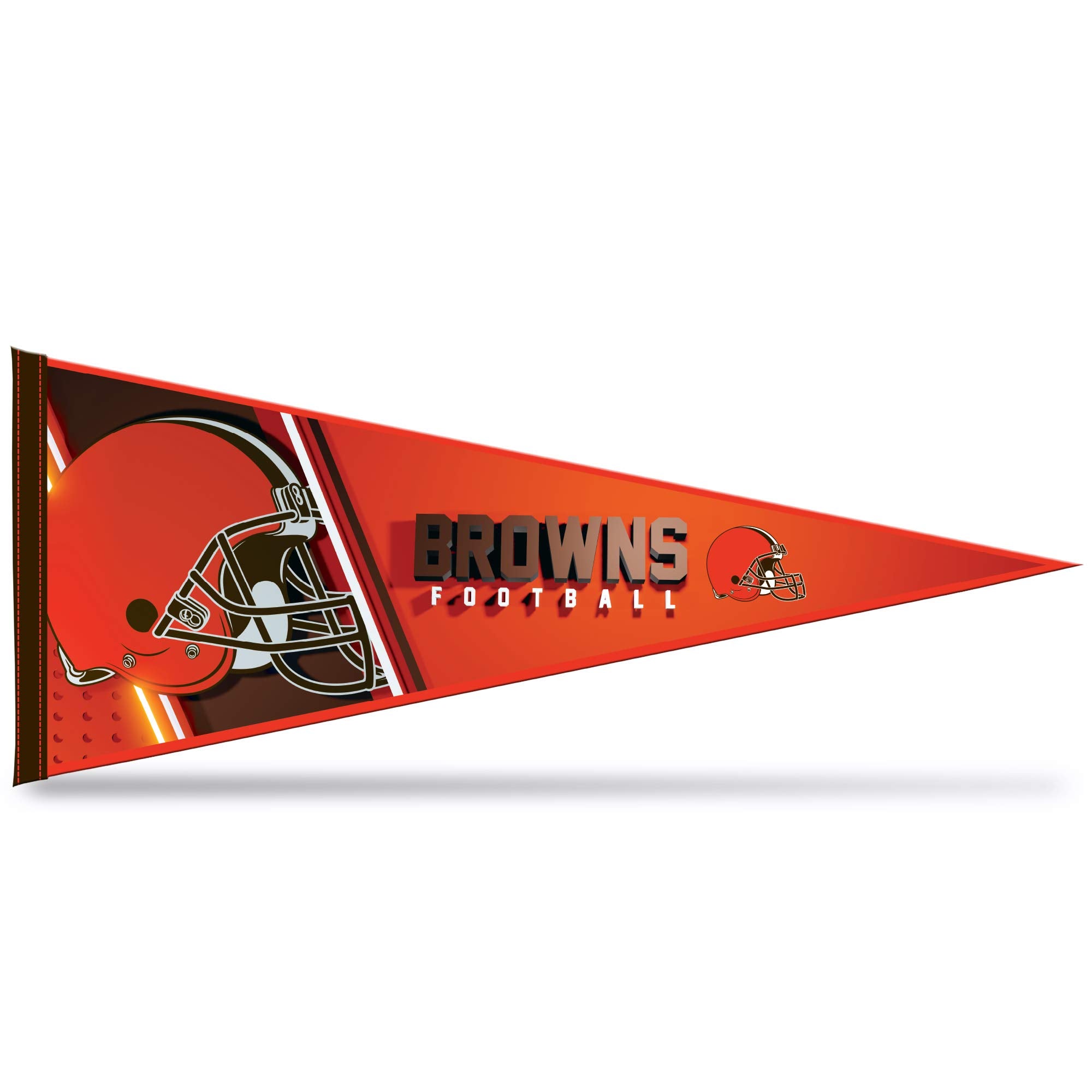 Rico Industries Nfl Football Cleveland Browns Primary 12'' X 30'' Felt Wall D  Cor Pennant - Great For Home/Bed Room/Man Cave D