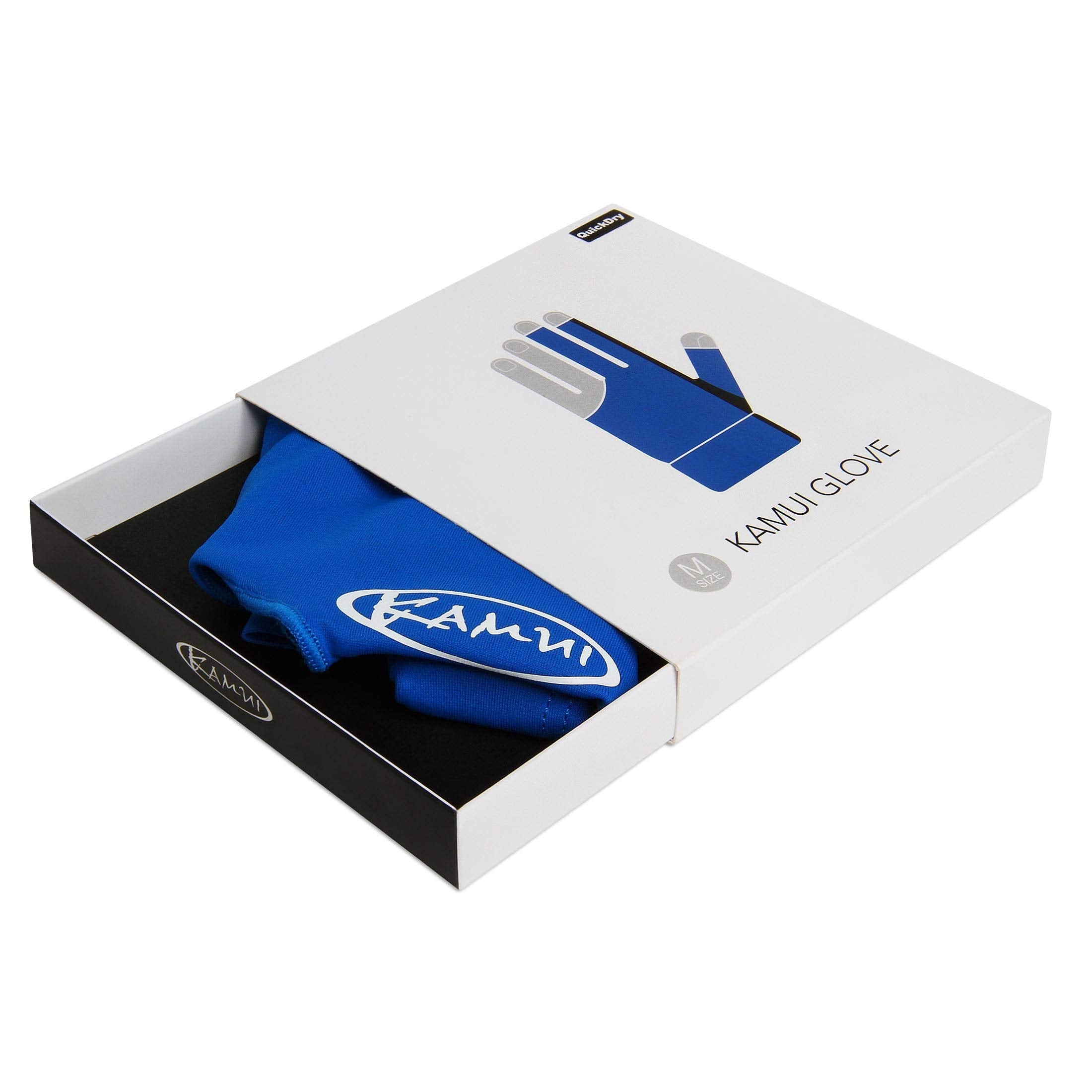 Kamui Billiard Glove Quickdry, For Left Hand, Blue (L)