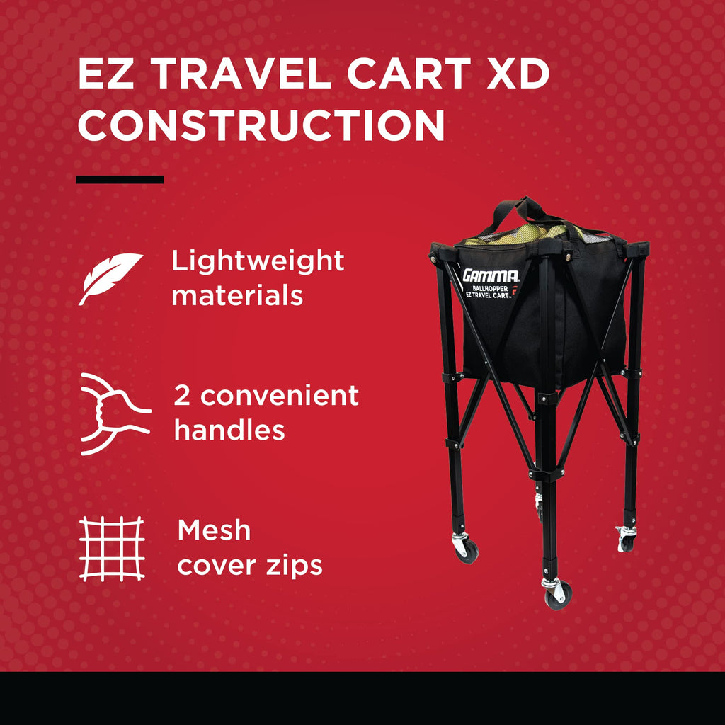 Gamma Sports Ez Travel Cart Pro Ball Hopper 150