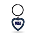 Rico Industries Ncaa Jackson State Tigers Ncaa Rhinestone Heart Colored Keychain, Navy, 3-Inches In Length