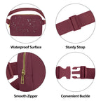 Vorolo Fanny Pack Christmas Gift For Women And Men Crossbody Bag Belt Bag Bum Bag With Adjustable Strap For Sportswine Red
