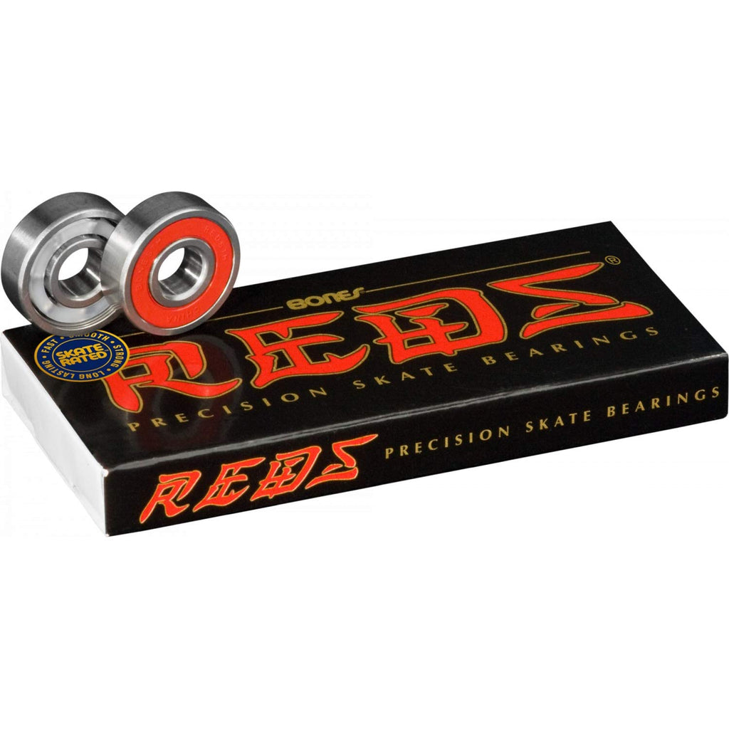 Spitfire 52Mm Wheels Bighead White/Red Skateboard Wheels - 99A With Bones Bearings - 8Mm Bones Reds Precision Skate Rated Skateb