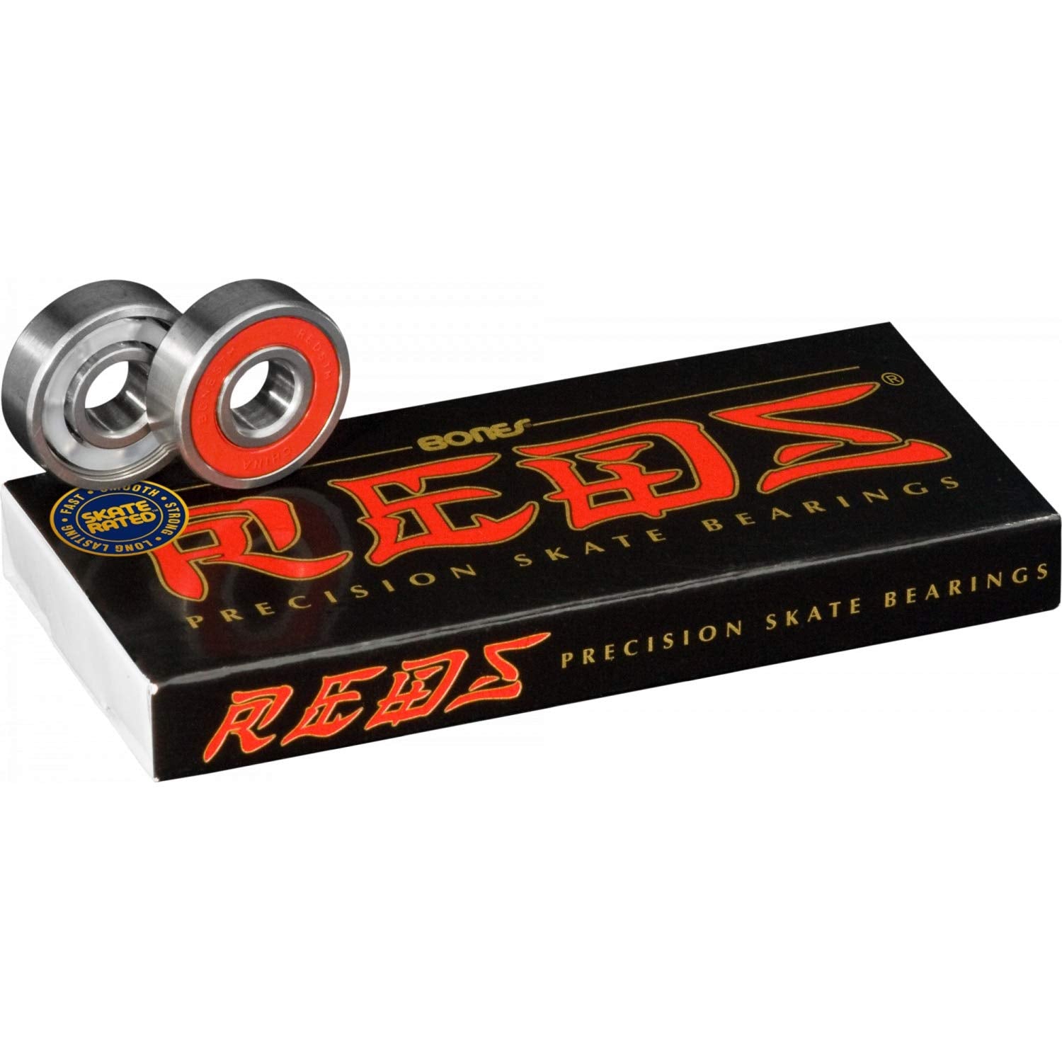 Spitfire 52Mm Wheels Bighead White/Red Skateboard Wheels - 99A With Bones Bearings - 8Mm Bones Reds Precision Skate Rated Skateb