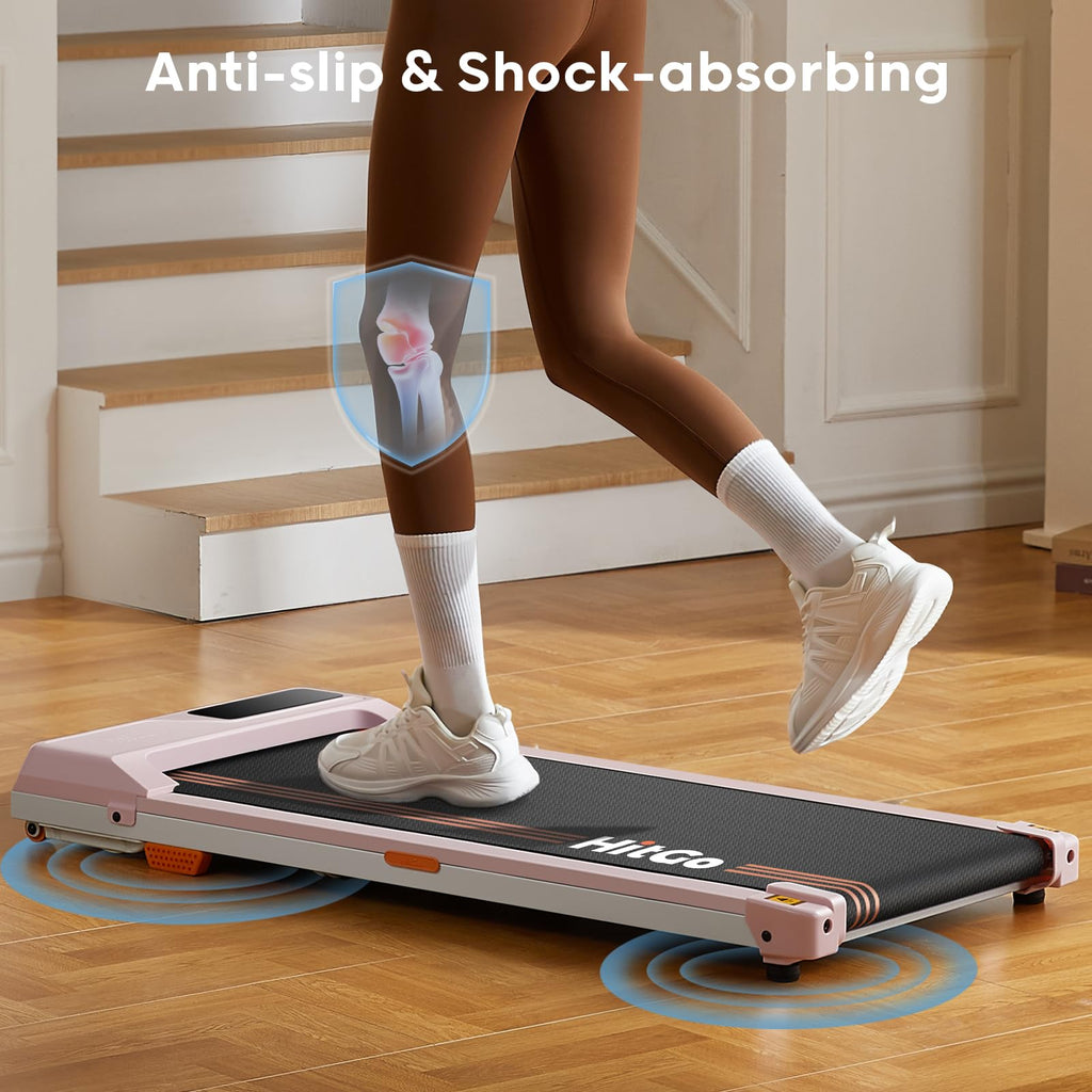 Hitgo Under Desk Treadmill - 2 In 1 Walking & Jogging Pad, Portable With Remote Control & App, 2.5Hp Compact Walking Pad For Hom
