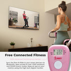 Sunny Health & Fitness Pink Row-N-Ride Plus, Squat Assist Trainer for Glutes and Full Body Workout, 330 LB Capacity, Adjustable