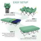 Kampkeeper Camping Cot,Camping Cots For Adults,Folding Camping Cot With Inflatable Air Mattress And Carry Bag,For Outdoor Travel
