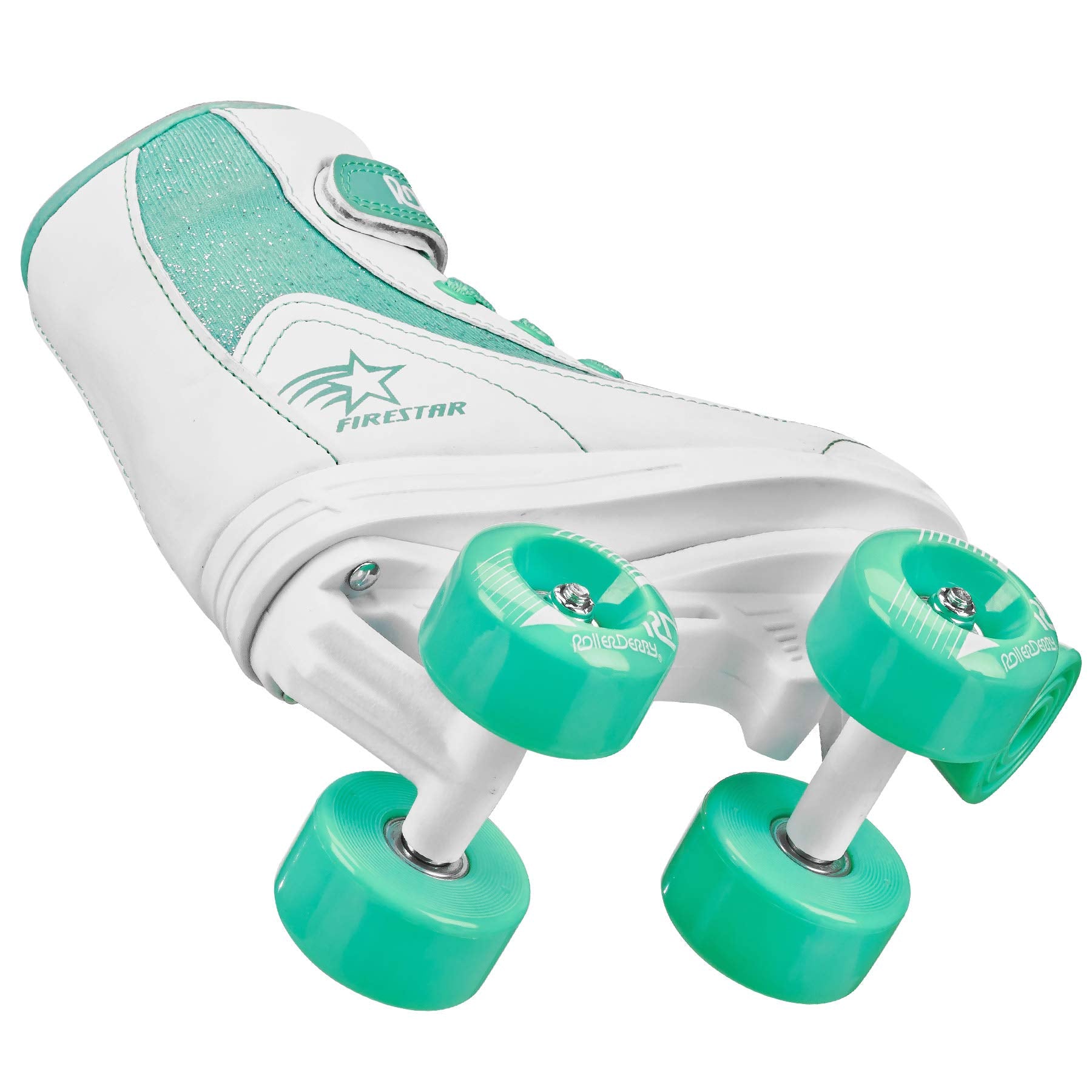 Roller Derby FireStar Youth Girls Roller Skate White/Mint Size 2