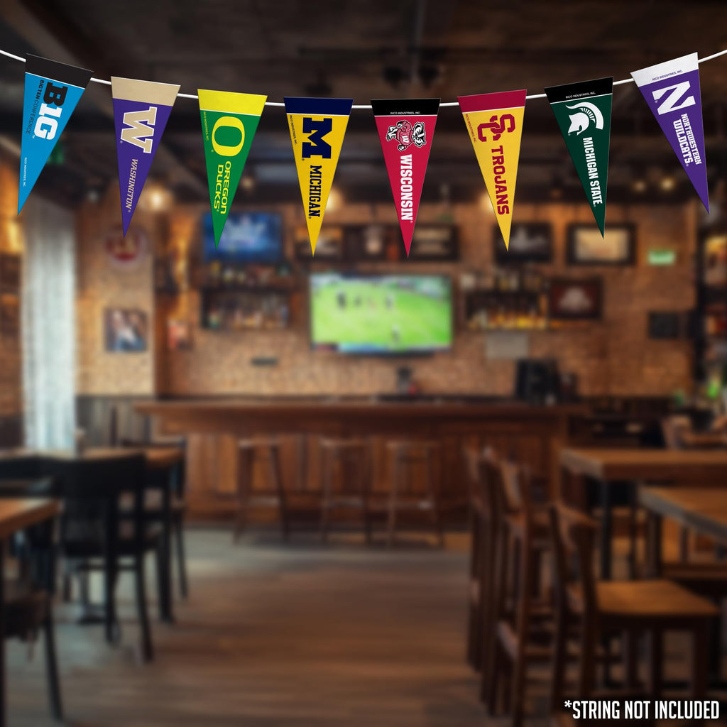Rico Industries Ncaa Big Ten Complete 4'' X 9'' Felt Mini Pennant League Set (Includes All Teams)