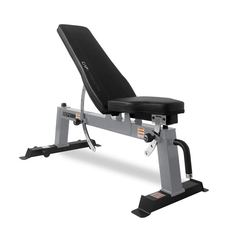 Cap Barbell Deluxe Utility Weight Bench, Silver