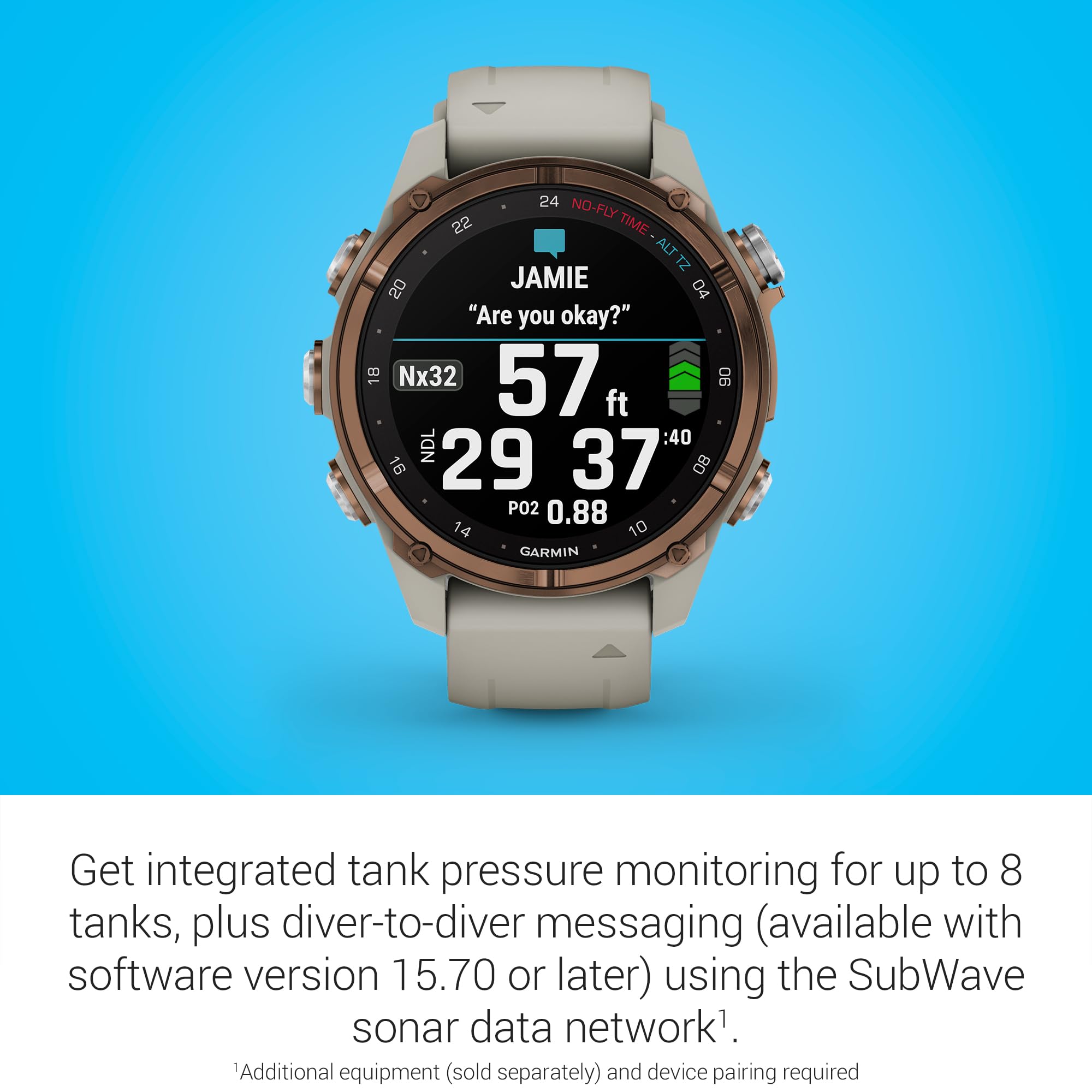 Garmin Descent Mk3I, Dive Computer And Multisport Gps Smartwatch, Air Integration, French Gray