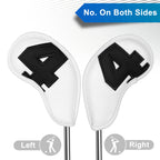 Craftsman Golf Magnetic Iron Head Covers Headcovers White With Black Large No. For Pxg Callaway X Hot Cobra Taylormade