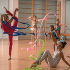 Pamase Dance Ribbons - 16 Packs Ribbon Wands With Non-Slip Handle For Kids, 6.6Ft Rhythmic Gymnastics Dancing Rainbow Twirler St