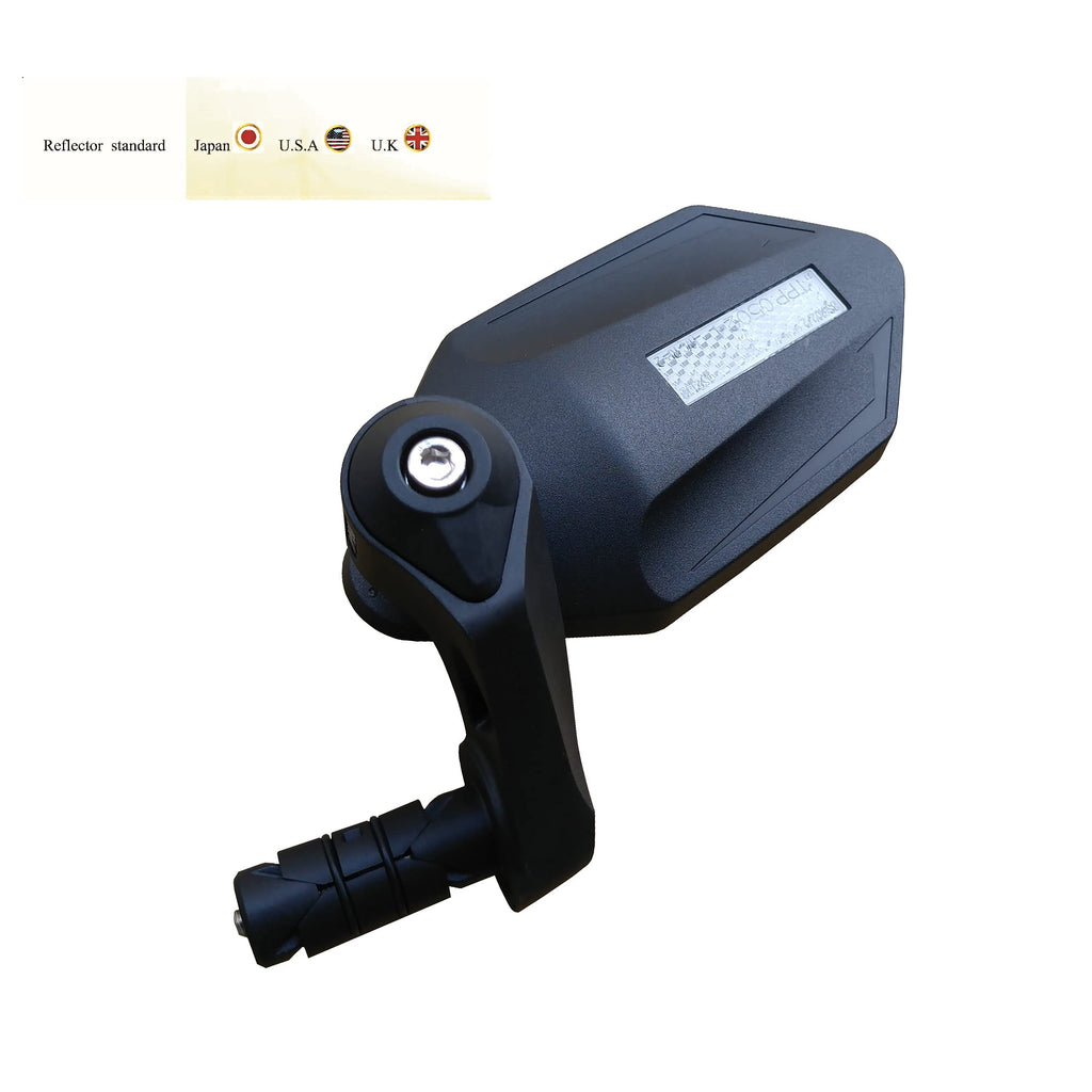 Meachow New Bar End Bike Mirror, Crystal Uhd Automotive Grade Glass Lens E-Bike Mirrors, Scratch Resistant, Safe Rearview Mirror