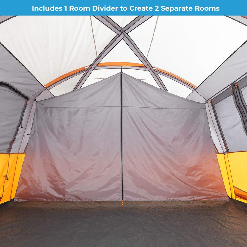 Core 12 Person Tent  Large Multi Room Camping Tent For Outdoor Family Camping  Portable Cabin Stand Up Tent With Storage Pockets