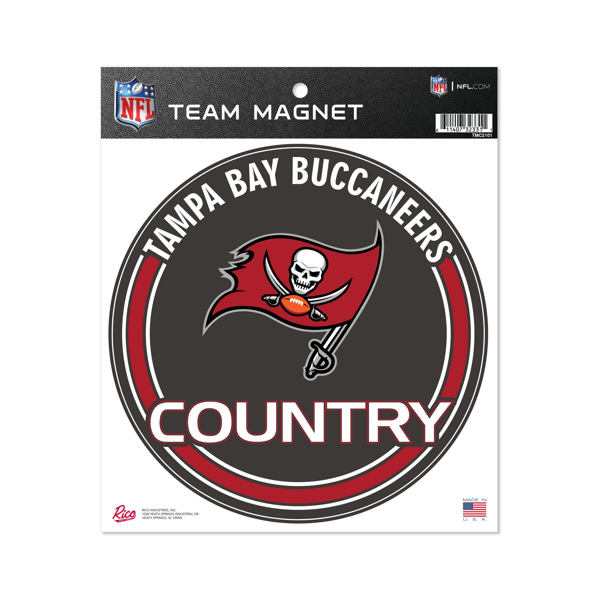Rico Industries Nfl Tampa Bay Buccaneers 8'' Round Magnet
