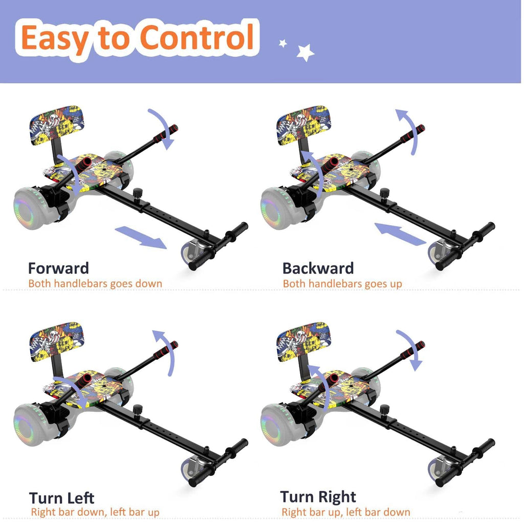 Uni-Sun Self Balancing Scooter Seat Attachment, Adjustable Kart Accessories, Self Balancing Scooter Go Kart Attachments, Compati