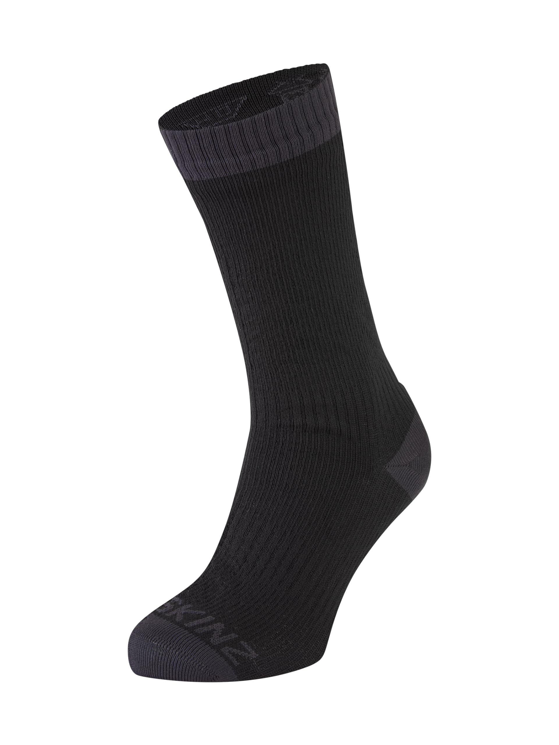 SEALSKINZ Wiveton Waterproof All Weather Mid Length Sock, Black, L
