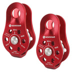 Newdoar Fixed Plate Micro Pulley,28Kn Ce Certified General Purpose Small Aluminum Rope Pulleys For Climbing/Aloft Work/Rappellin