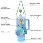 Velaco 11 PCS Accessories for Stanley Cup, Water Bottle Handle Strap for Stanley 30/40 oz tumbler with handle, including Straw T