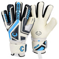 Renegade Gk Talon Cryo Goalie Gloves With Pro-Tek Fingersaves | 3.5+3Mm Hyper Grip & 4Mm Duratek | White, Gray, Blue Soccer Goal