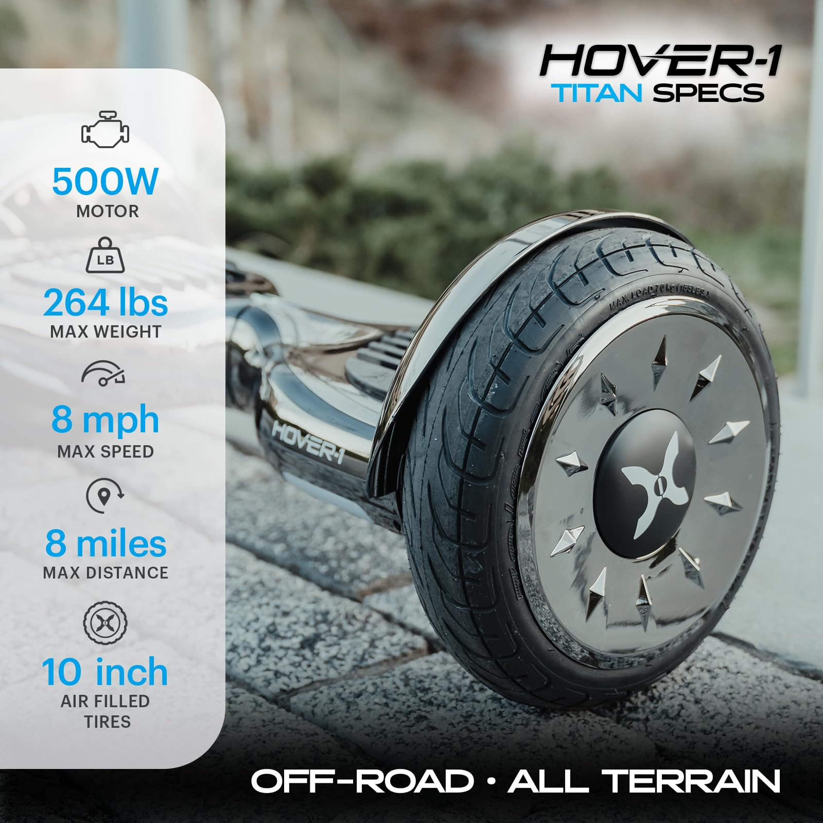 Hover-1 Titan Electric Scooter with 8MPH Top Speed, 8 Mile Range, 5HR Full-Charge, Built-In Bluetooth Speaker, Rider Modes: Begi
