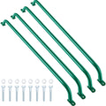 Lounsweer 4 Pack Playhouse Ladder Handle 37 Inch Monkey Bars Green Metal Safety Handles Grab Handle Bars for Kids Playground Acc