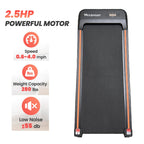 Hccsport Under Desk Walking Pad Treadmill With Remote Control 2.5 Hp Led Display Compact Small Treadmill With Incline For Home O