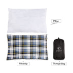 Redcamp Outdoor Camping Pillow Lightweight, Flannel Travel Pillow Cases, Removable Pillow Cover