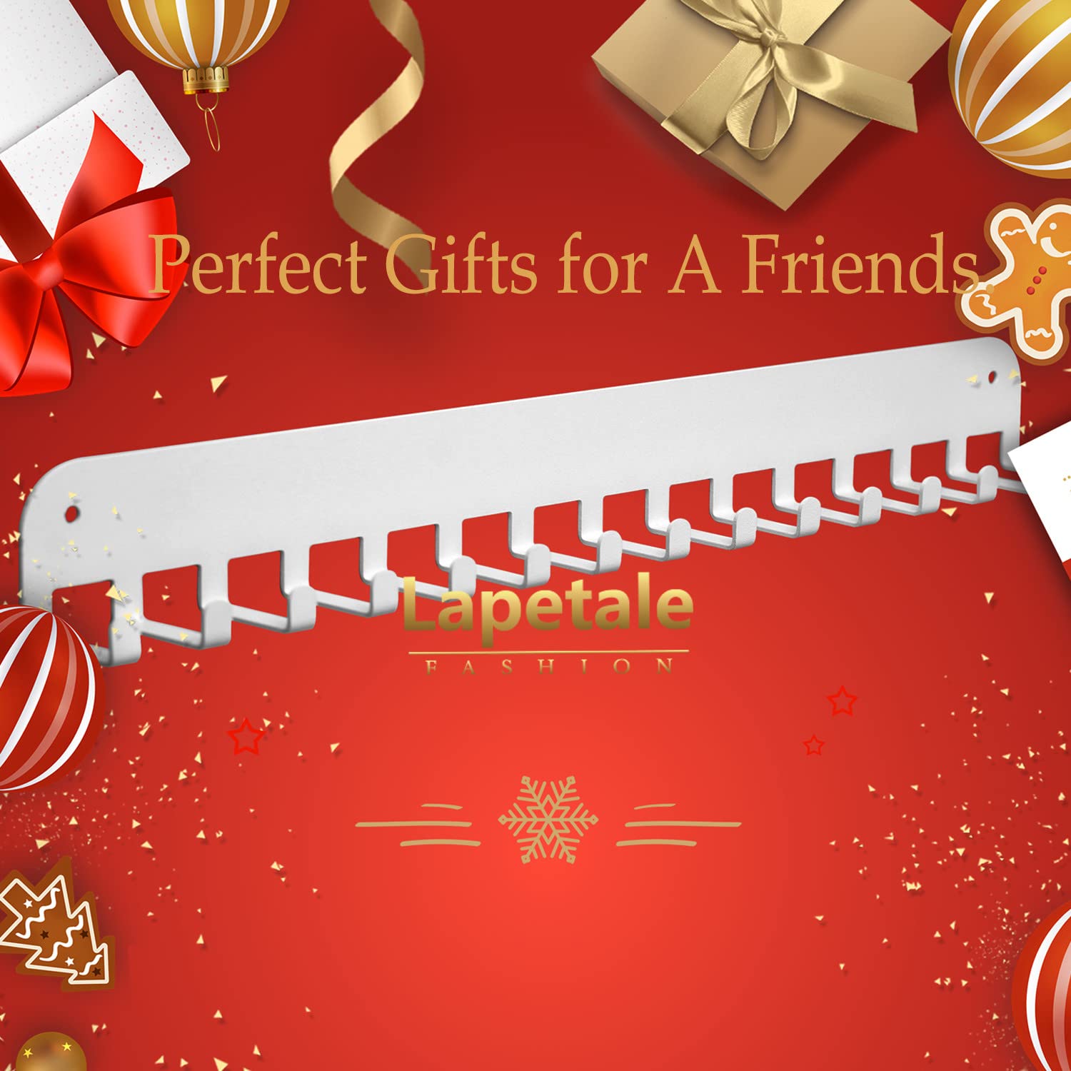 Lapetale Fashion Sports White Medal Hanger Display,White Medal Holder Display With 15 Hooks,White Medal Holder Race Medal Displa