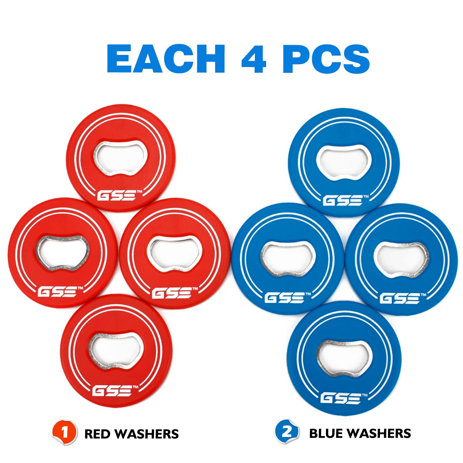 Set Of 8 Replacement Washers With Bottle Opener For Washer Toss Game