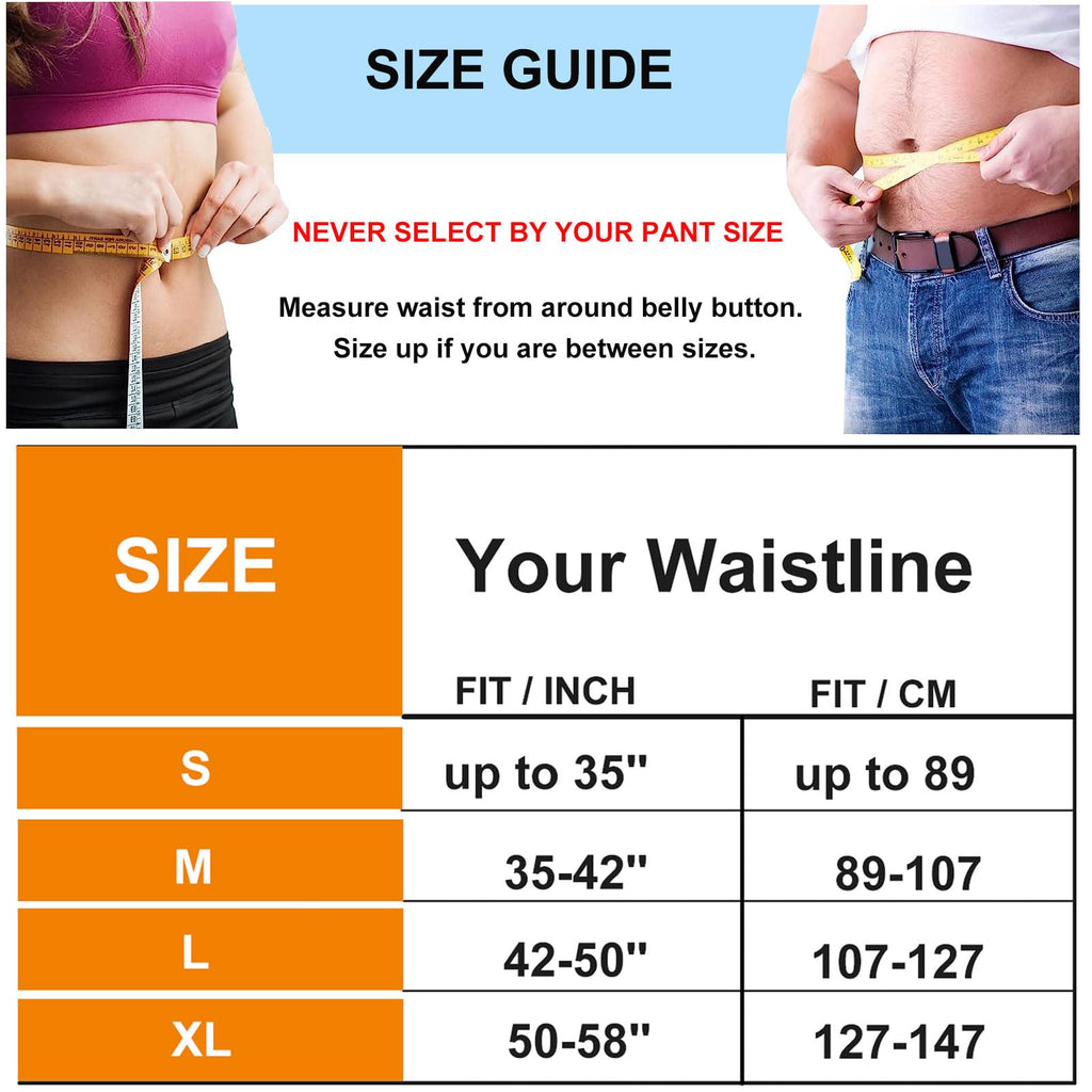 Teseton Sweat Band Waist Trainer For Women, Wasit Trimmer For Women Men, Sweat Belt, Wraps Waist Trainer For Belly Fat, Stomach
