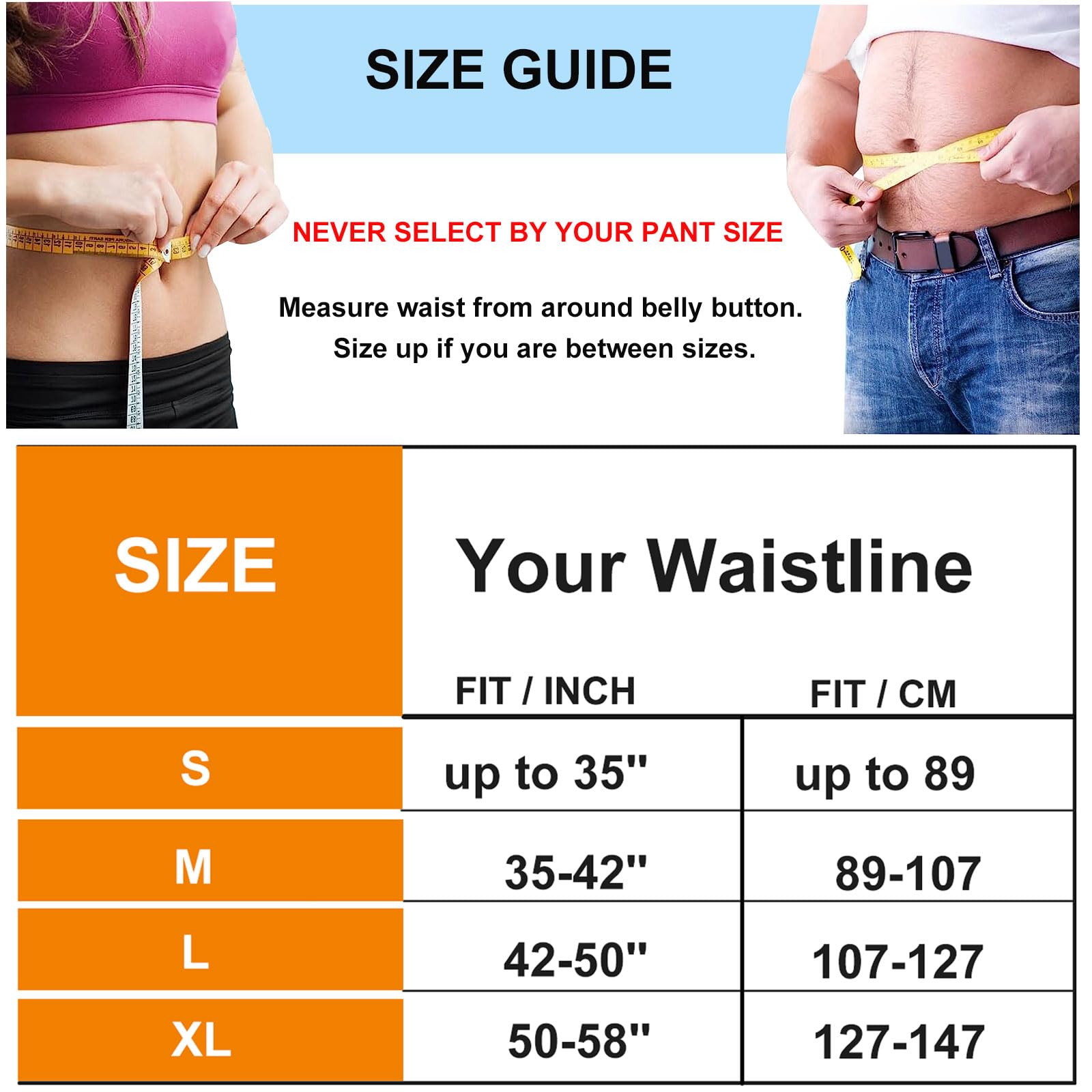 Teseton Sweat Band Waist Trainer For Women, Wasit Trimmer For Women Men, Sweat Belt, Wraps Waist Trainer For Belly Fat, Stomach