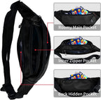 Fanny Packs For Men And Women, Waterproof Sports Waist Pack Bag For Travel Hiking Running Hands-Free