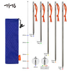 Tito Titanium Tent Pegs Stakes Lightweight Snowfield Grassland Heavy Duty Tent Nails For Outdoor Camping Hiking And Plant Suppor