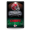 Rico Industries NFL Kansas City Chiefs Large Metal Sign 11 x 17 Large Metal Home D  cor Sign