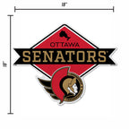 Rico Industries Nhl Ottawa Senators Diamond Shape Cut Pennant - Home And Living Room D  Cor - Soft Felt Ez To Hang