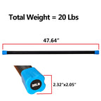 Signature Fitness Total Body Workout Weighted Bar Weighted Workout Bar Weighted Exercise Bar, 20-Pound