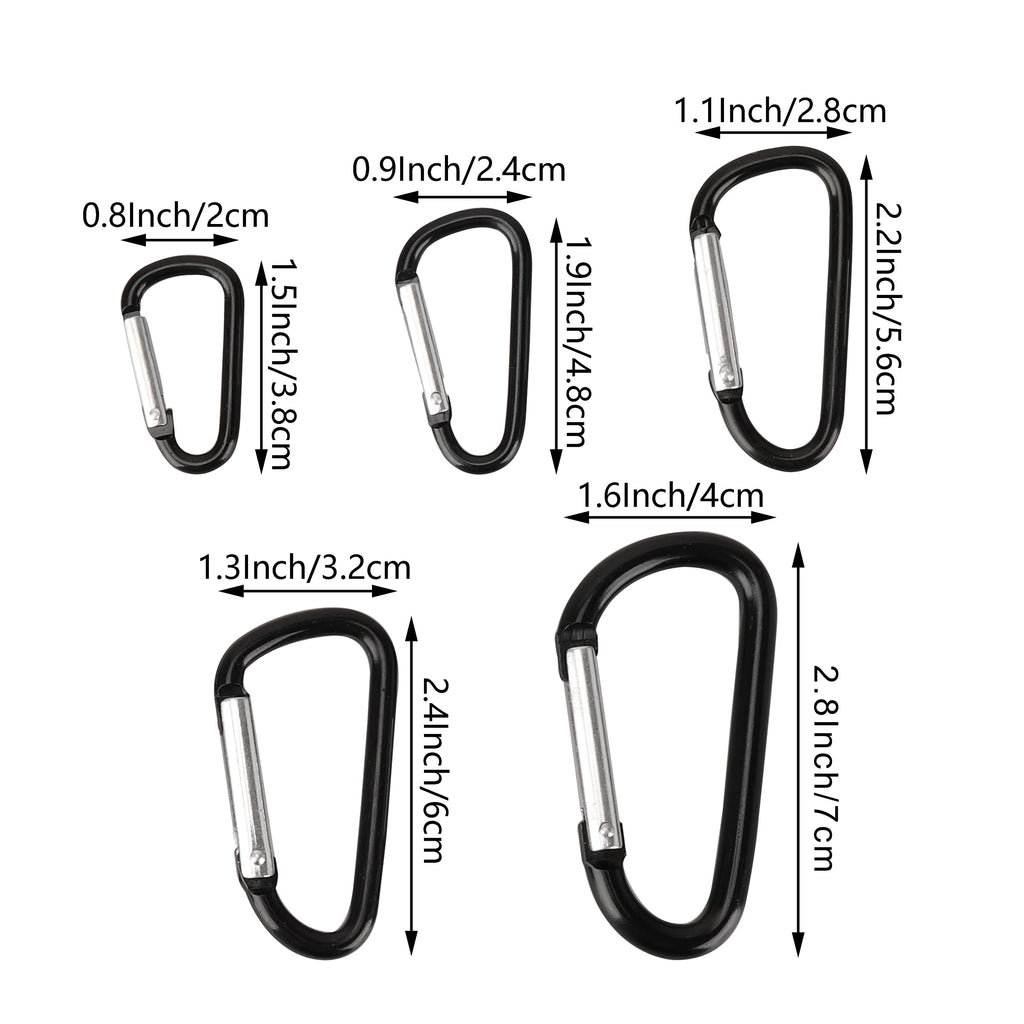 Swatom Aluminum Carabiner Clip 2.2 Keychain Snap Hook Keyring(10 Pcs)