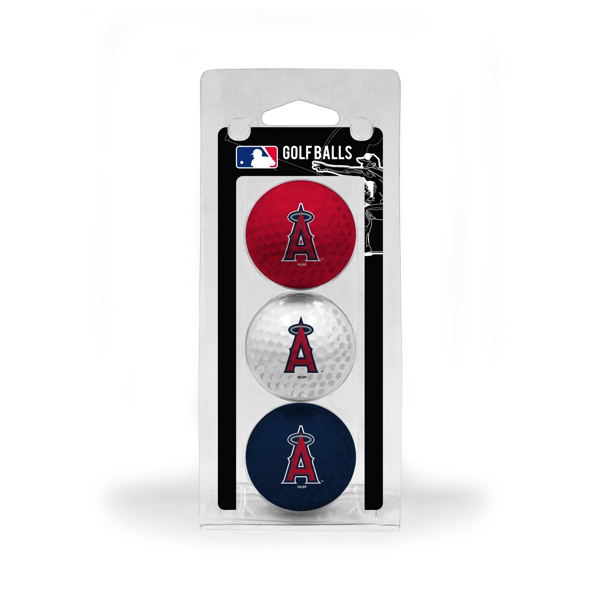 Team Golf Mlb Los Angeles Angels 3 Golf Ball Pack Regulation Size Golf Balls, 3 Pack, Full Color Durable Team Imprint