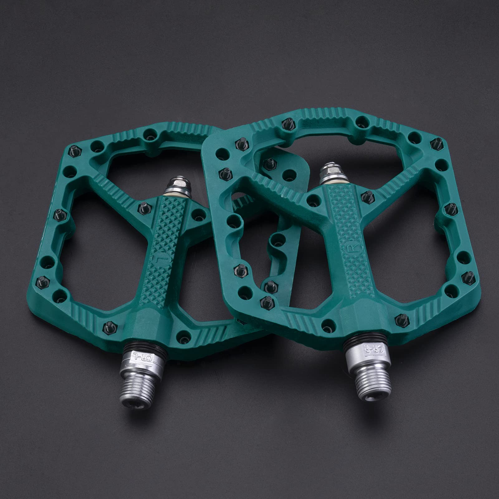 Rockbros Mountain Bike Pedals Flat Mtb Pedals Nylon Fiber Bicycle Platform Pedals For Road Mountain Bmx Mtb Bikes Blue