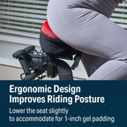 Bikeroo Bike Seat Cushion - Padded Gel Wide Adjustable Cover For Men & Womens Comfort, Compatible With Peloton, Stationary Exerc