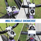 Makelen Bike Stem For Bmx Bike Aluminum Alloy Fixed Gear Bicycle Stem Bright Silver