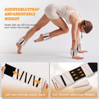 BECOJADDE Ankle Weights Set of 2 (3 lb Each) Adjustable Wrist Weights for Women Men Wearable Arm Leg Weight for Pilates, Running