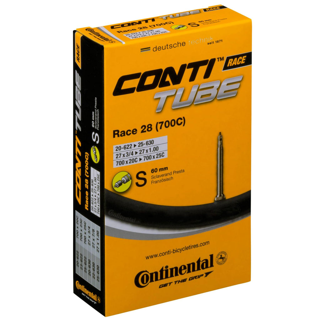 Continental 4 X Bike Inner Tube Race 28 700 20 25 Presta 80Mm Cycle Valve, Black