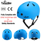 Turboske Skateboard Helmet, Bmx Helmet, Multi-Sport Helmet, Bike Helmet For Kids, Youth, Men, Women (Blue, Sm (205-228))