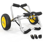 Bonnlo Universal Kayak Carrier - Trolley For Carrying Kayaks, Canoes, Paddleboards, Float Mats, And Jon Boats - Inflation-Free S